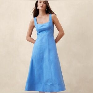 NWT Banana Republic Natalia Square Neck MIDI Dress